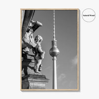 Berlin Black and White Fine Art Photo Print, Fernsehturm Alexanderplatz Germany Poster