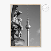 Berlin Black and White Fine Art Photo Print, Fernsehturm Alexanderplatz Germany Poster