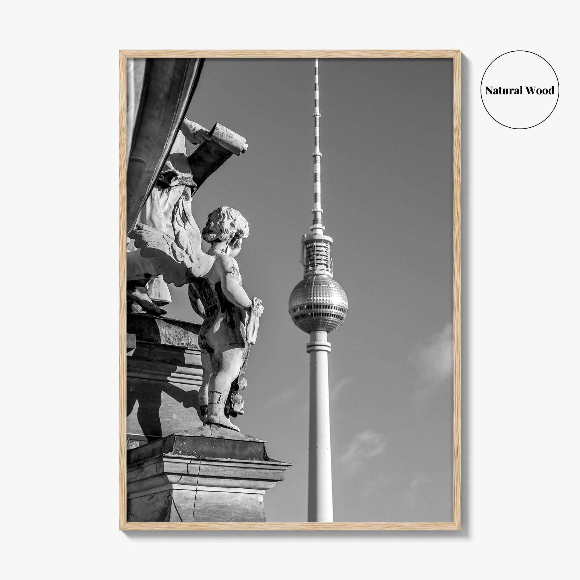 Berlin Black and White Fine Art Photo Print, Fernsehturm Alexanderplatz Germany Poster