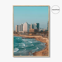 Tel Aviv Fine Art Photo Print, Israel Coastline Wall Decor Poster