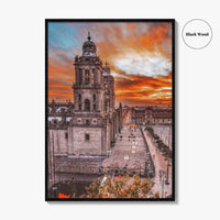 Mexico City Fine Art Photo Print, Zocalo, Metropolitan Cathedral, CDMX, Mexico, Poster