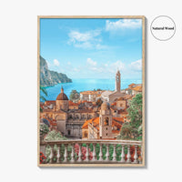 Sicily Fine Art Photo Print, Italy Wall Poster, City and Sea View