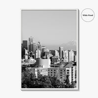 Seattle Black and White Fine Art Photo Print, Downtown, Washington, USA, Wall Decor, Poster