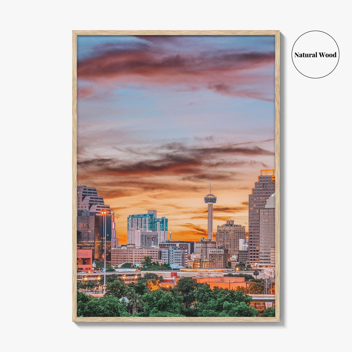 San Antonio Skyline Fine Art Photo Print, Texas USA Downtown Wall Decor Poster