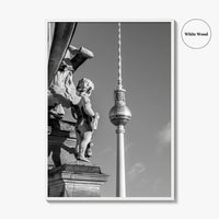 Berlin Black and White Fine Art Photo Print, Fernsehturm Alexanderplatz Germany Poster