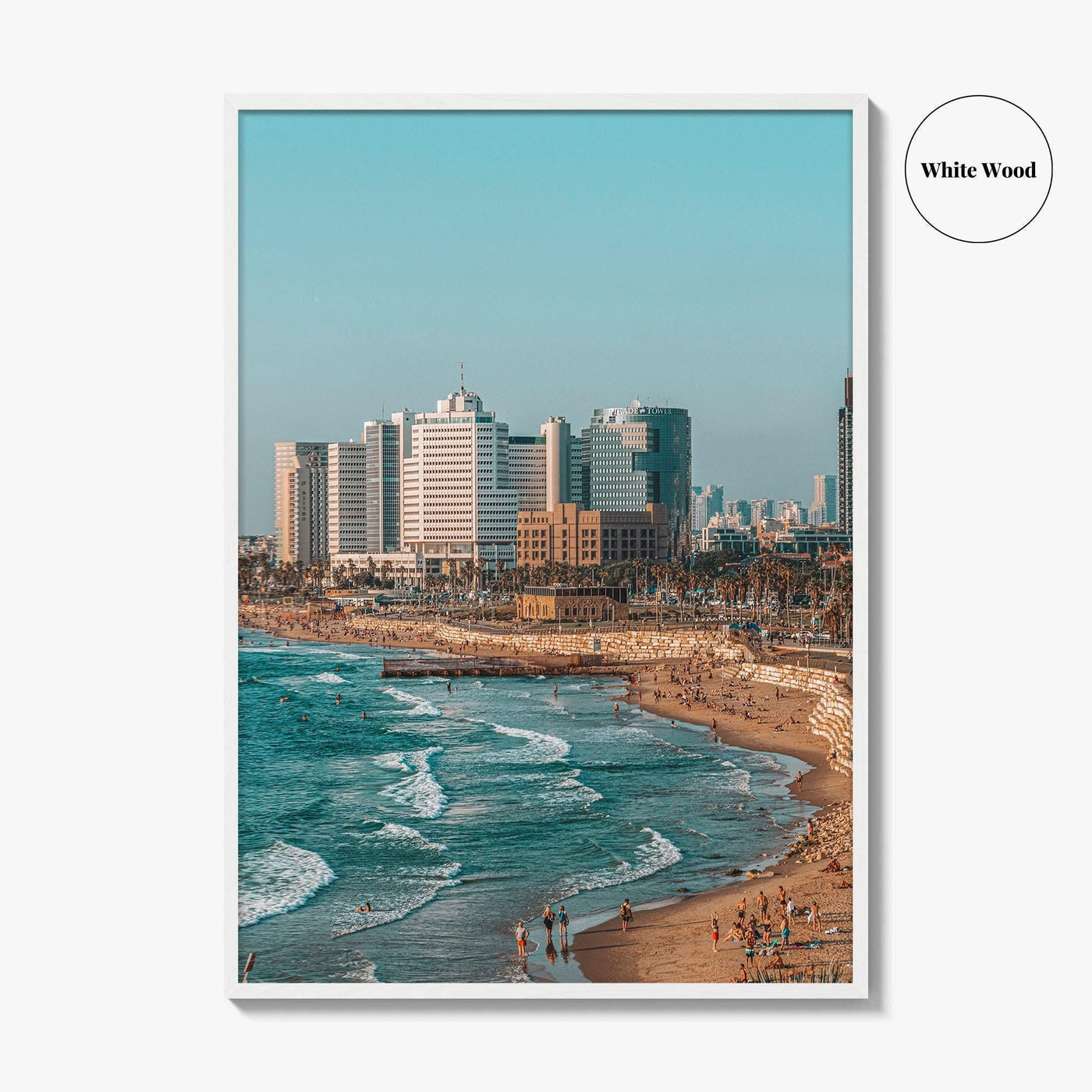 Tel Aviv Fine Art Photo Print, Israel Coastline Wall Decor Poster