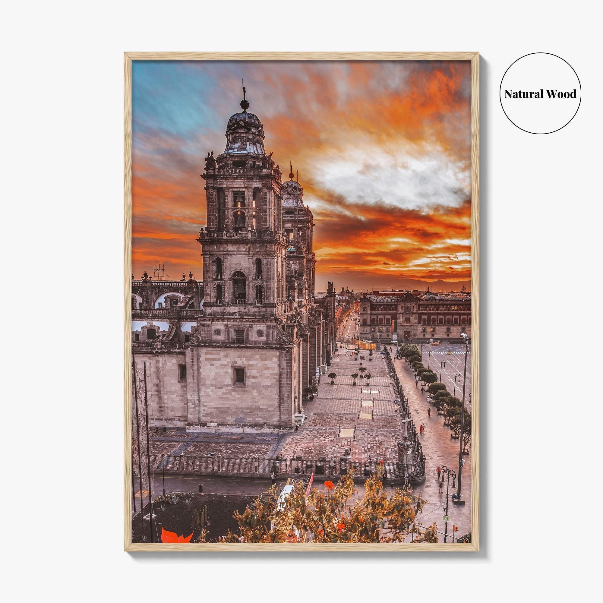 Mexico City Fine Art Photo Print, Zocalo, Metropolitan Cathedral, CDMX, Mexico, Poster