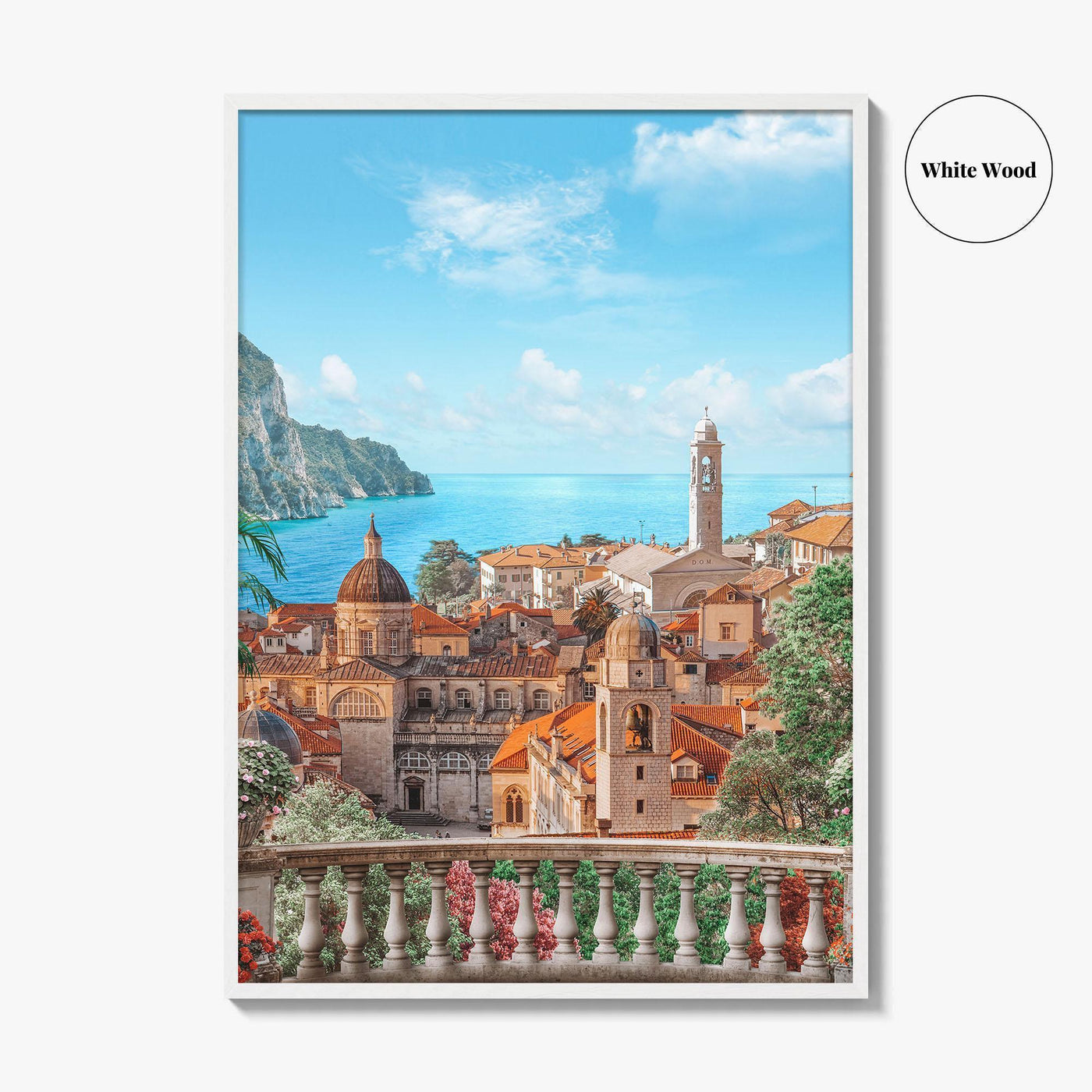 Sicily Fine Art Photo Print, Italy Wall Poster, City and Sea View