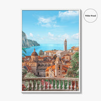Sicily Fine Art Photo Print, Italy Wall Poster, City and Sea View