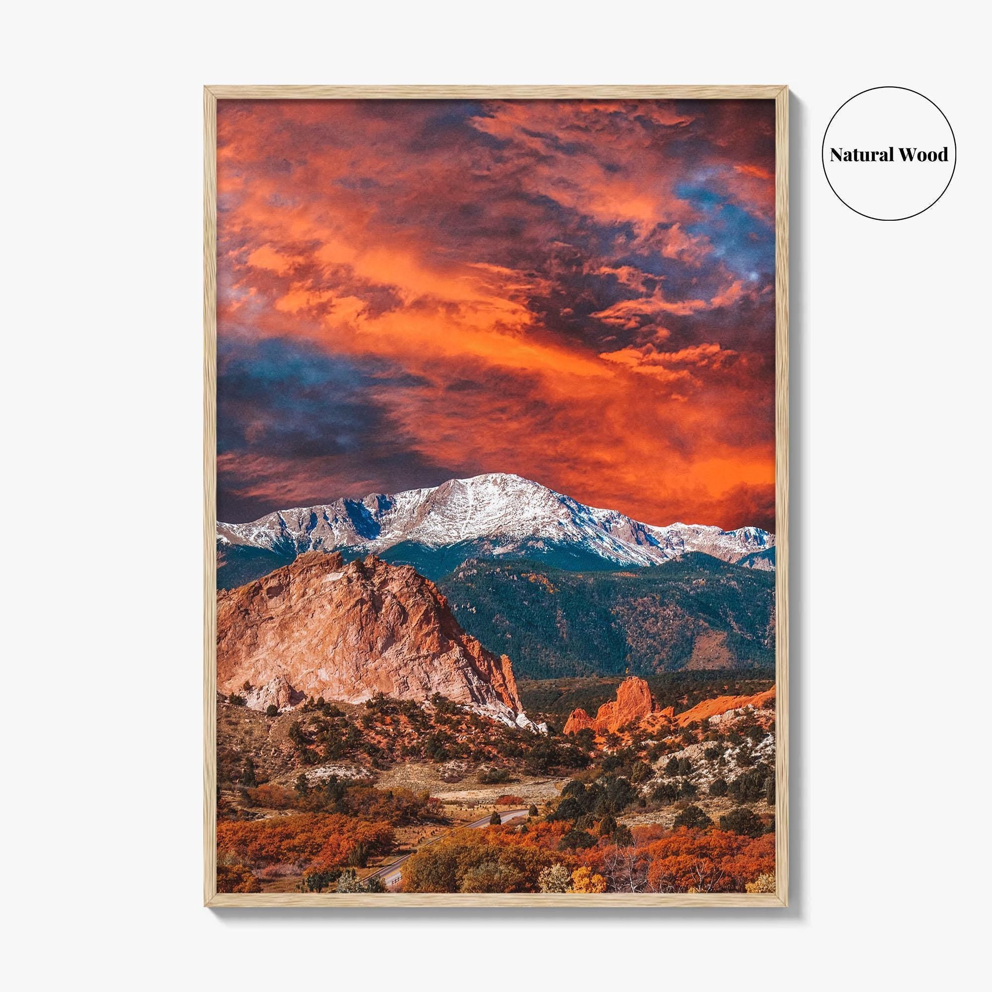 Colorado Springs Fine Art Photo Print, Garden of the Gods, Pikes Peak, CO Poster