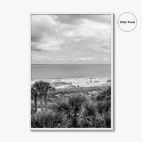 Fernandina Beach Black and White Fine Art Photo Print, Amelia Island Florida Coastal Poster