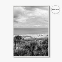 Fernandina Beach Black and White Fine Art Photo Print, Amelia Island Florida Coastal Poster