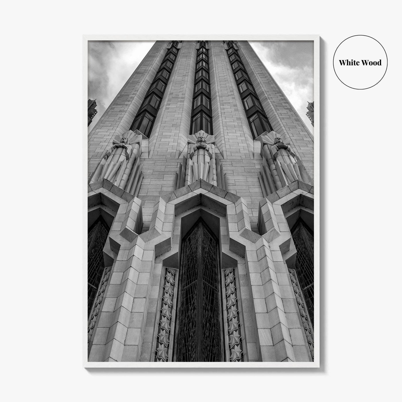 Tulsa Black and White Fine Art Photo Print, Boston Avenue Methodist Church