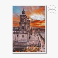 Mexico City Fine Art Photo Print, Zocalo, Metropolitan Cathedral, CDMX, Mexico, Poster