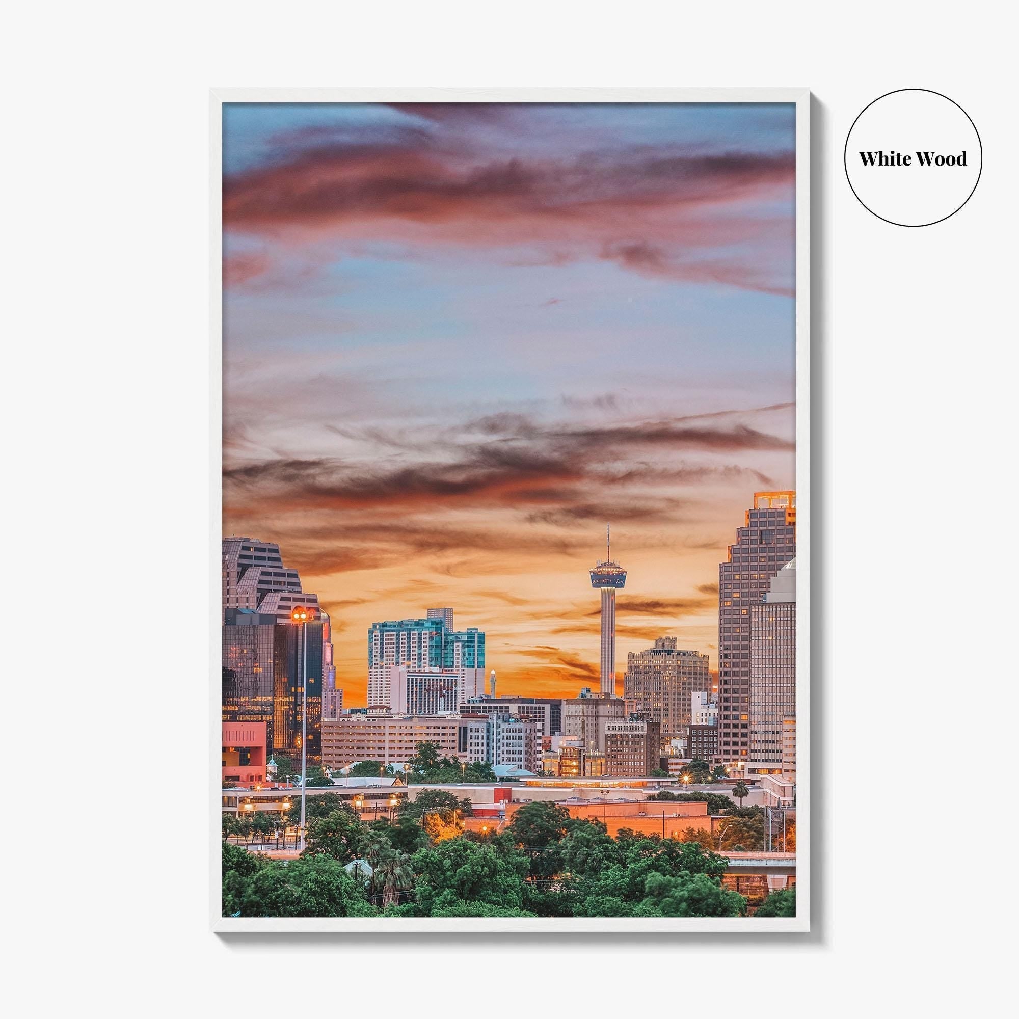 San Antonio Skyline Fine Art Photo Print, Texas USA Downtown Wall Decor Poster