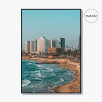Tel Aviv Fine Art Photo Print, Israel Coastline Wall Decor Poster