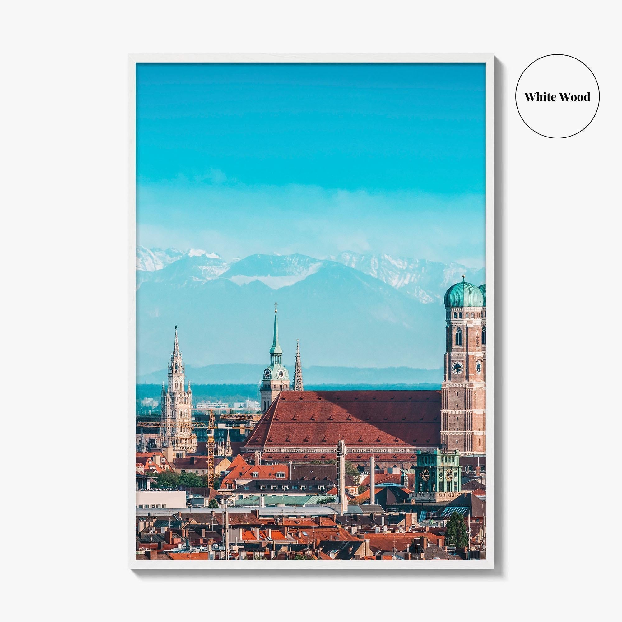 Munich Fine Art Photo Print, München, Bavaria Germany, Alps Panorama, Wall Poster