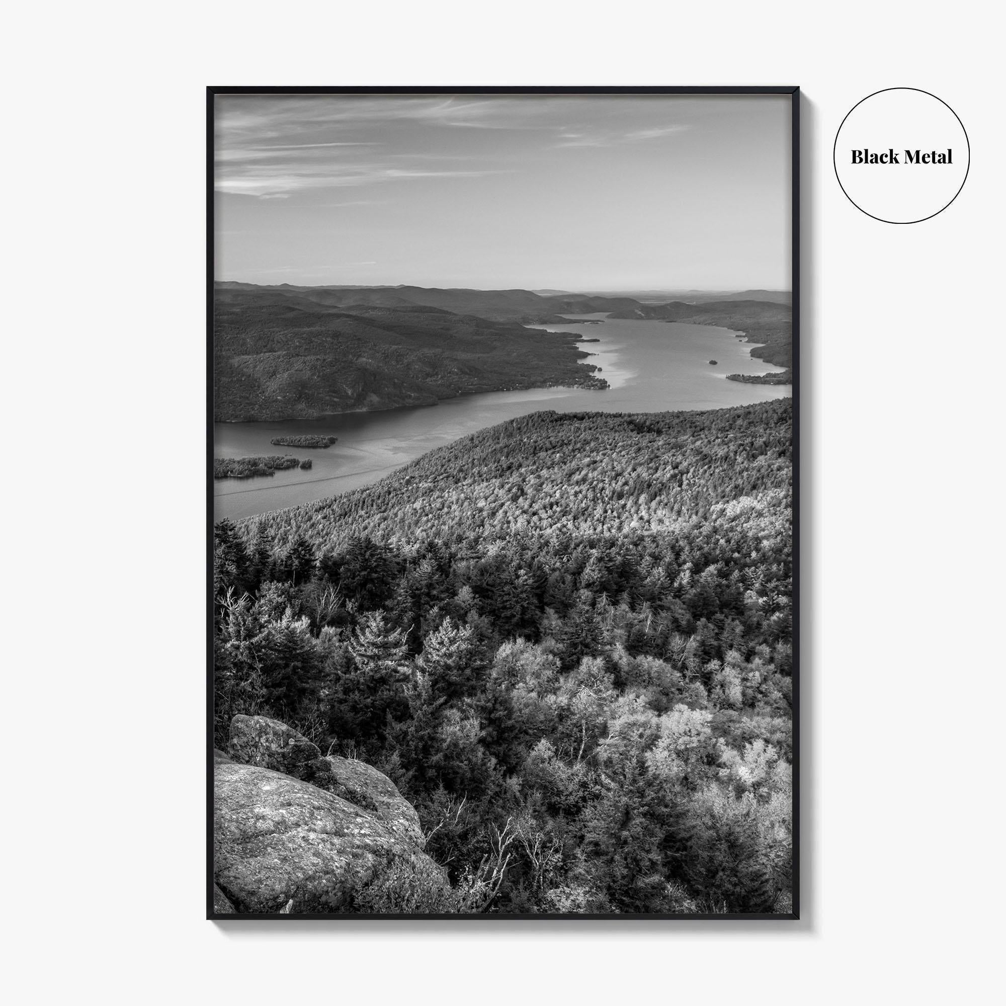 Lake George Black and White Fine Art Photo Print, Adirondacks, Upstate New York Poster