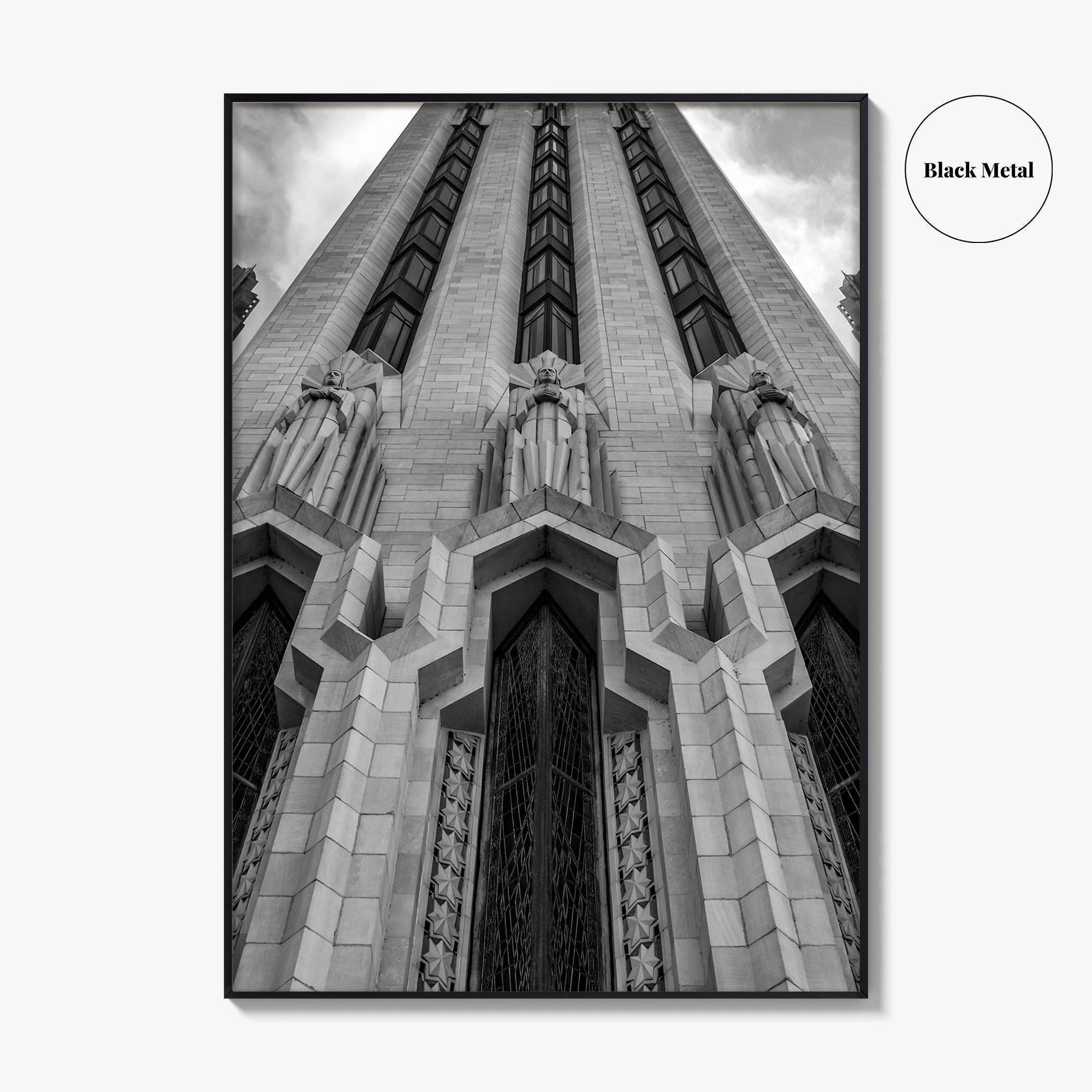 Tulsa Black and White Fine Art Photo Print, Boston Avenue Methodist Church