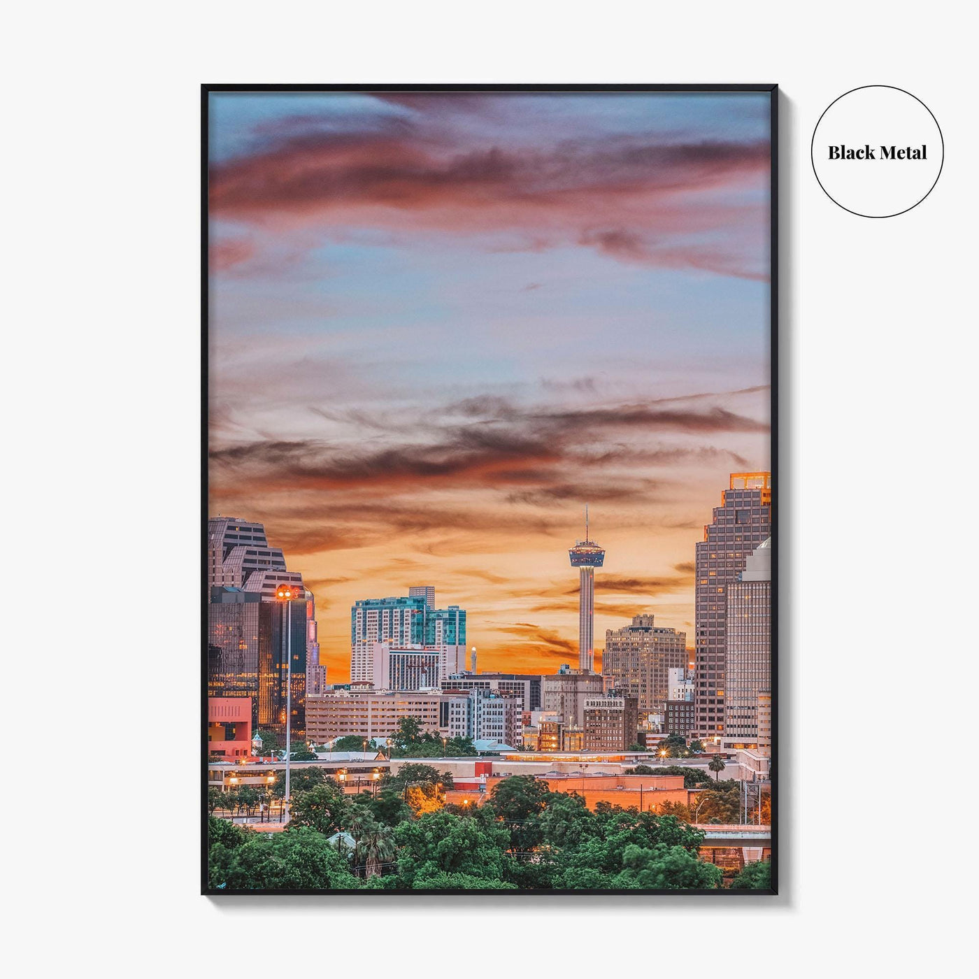 San Antonio Skyline Fine Art Photo Print, Texas USA Downtown Wall Decor Poster
