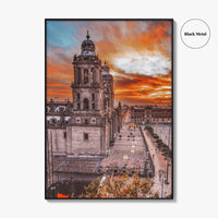 Mexico City Fine Art Photo Print, Zocalo, Metropolitan Cathedral, CDMX, Mexico, Poster