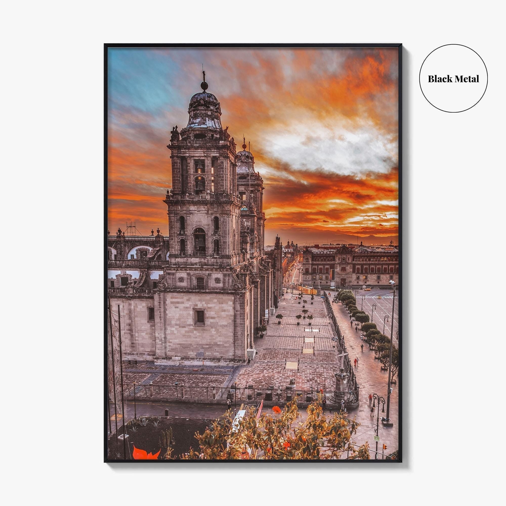 Mexico City Fine Art Photo Print, Zocalo, Metropolitan Cathedral, CDMX, Mexico, Poster