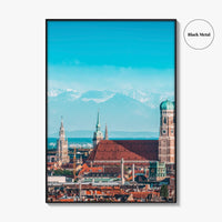 Munich Fine Art Photo Print, München, Bavaria Germany, Alps Panorama, Wall Poster