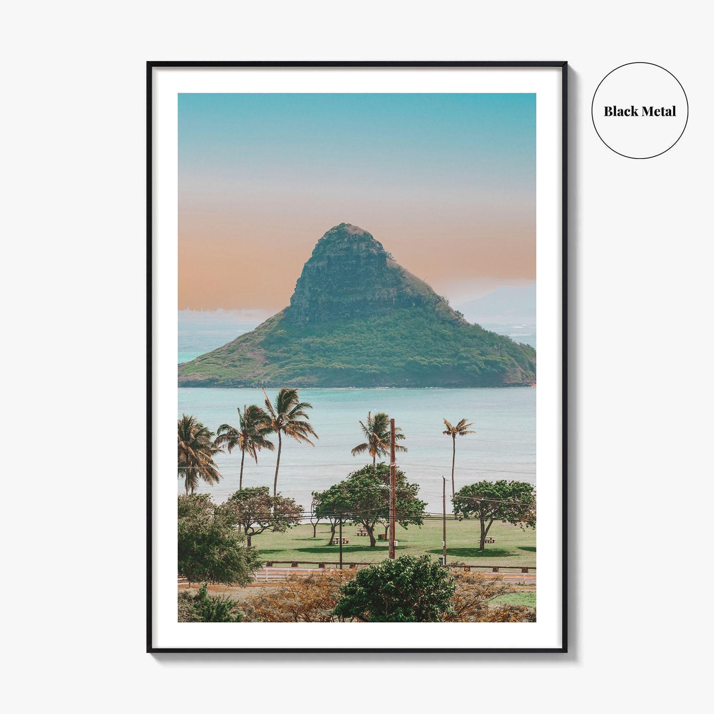 Hanauma Bay Oahu Fine Art Photo Print, Honolulu Hawaii, Palm Trees Beach Wall Decor