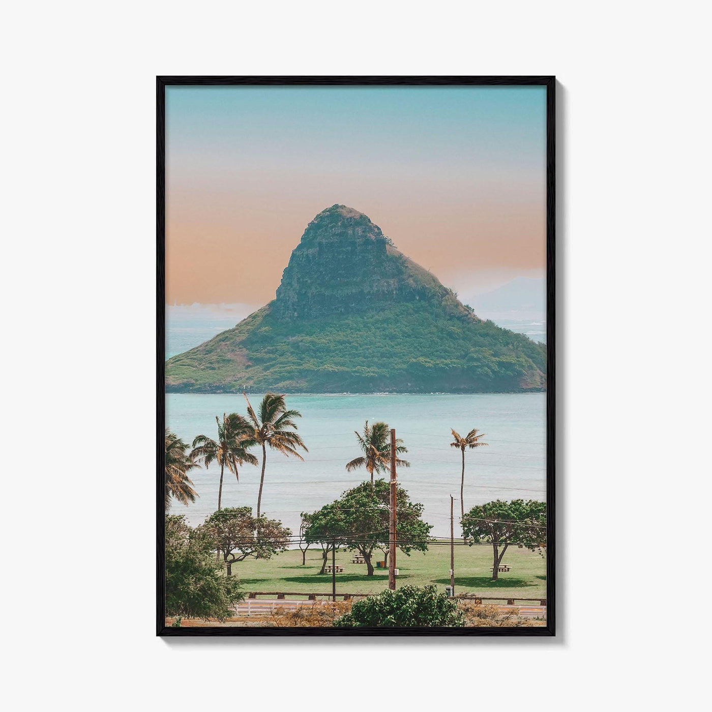 Hanauma Bay Oahu Fine Art Photo Print, Honolulu Hawaii, Palm Trees Beach Wall Decor