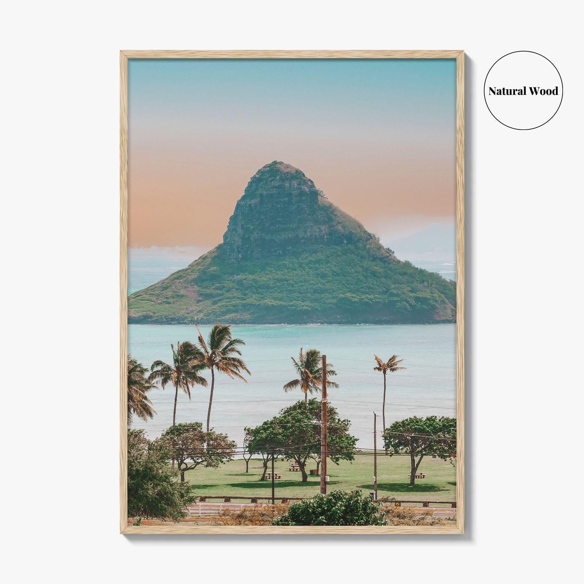 Hanauma Bay Oahu Fine Art Photo Print, Honolulu Hawaii, Palm Trees Beach Wall Decor