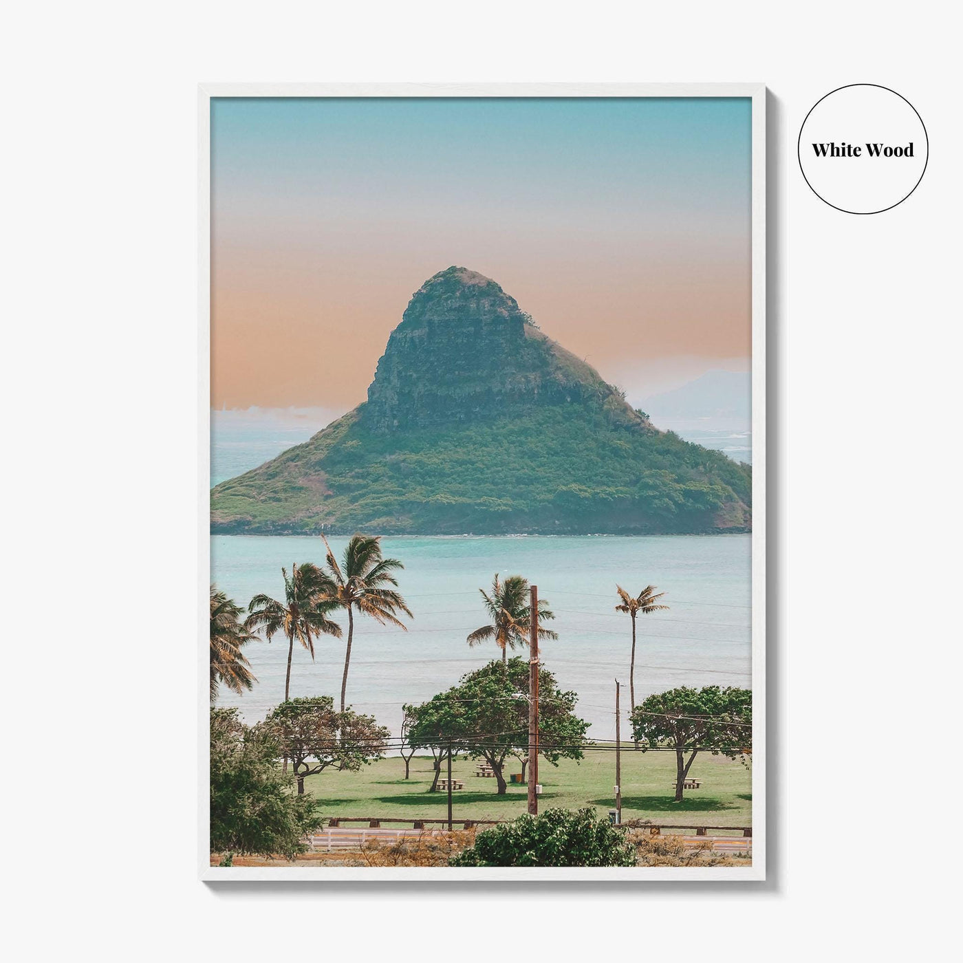 Hanauma Bay Oahu Fine Art Photo Print, Honolulu Hawaii, Palm Trees Beach Wall Decor