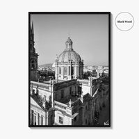 Guadalajara Black and White Fine Art Photo Print, Cathedral, Jalisco Mexico, Wall Poster