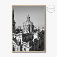 Guadalajara Black and White Fine Art Photo Print, Cathedral, Jalisco Mexico, Wall Poster