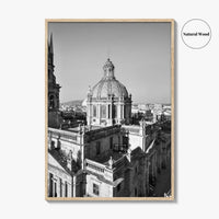 Guadalajara Black and White Fine Art Photo Print, Cathedral, Jalisco Mexico, Wall Poster