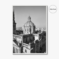 Guadalajara Black and White Fine Art Photo Print, Cathedral, Jalisco Mexico, Wall Poster