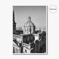 Guadalajara Black and White Fine Art Photo Print, Cathedral, Jalisco Mexico, Wall Poster