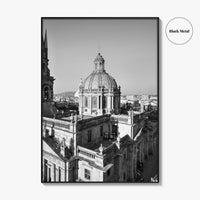 Guadalajara Black and White Fine Art Photo Print, Cathedral, Jalisco Mexico, Wall Poster