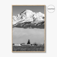 Mount Baker Black and White Fine Art Photo Print, North Cascades Washington Poster