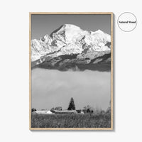 Mount Baker Black and White Fine Art Photo Print, North Cascades Washington Poster