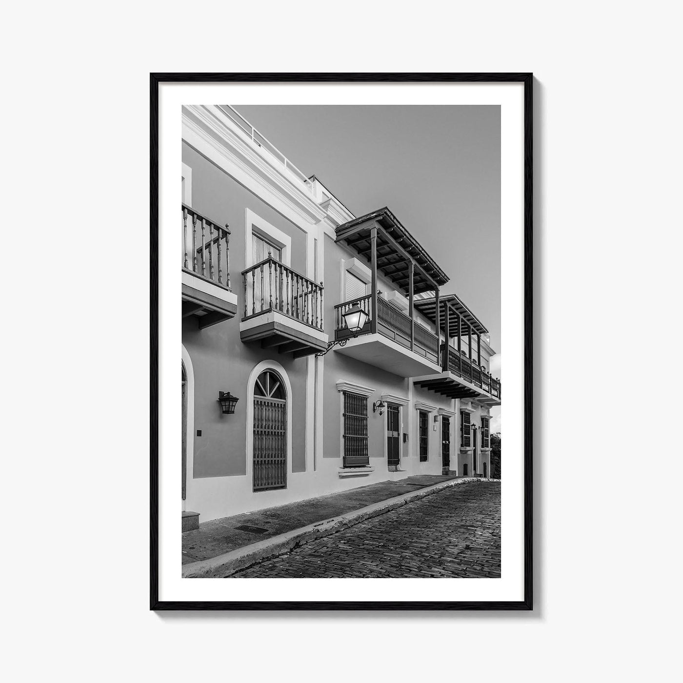 Old San Juan Black and White Fine Art Photo Print, Puerto Rico