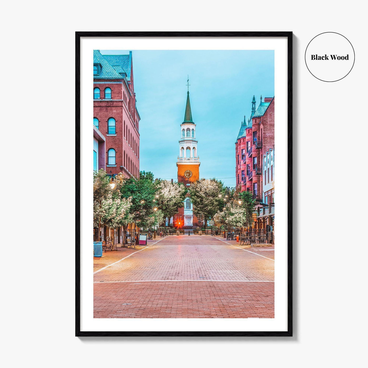 Burlington Vermont Fine Art Photo Print, Church Street Marketplace, USA Poster