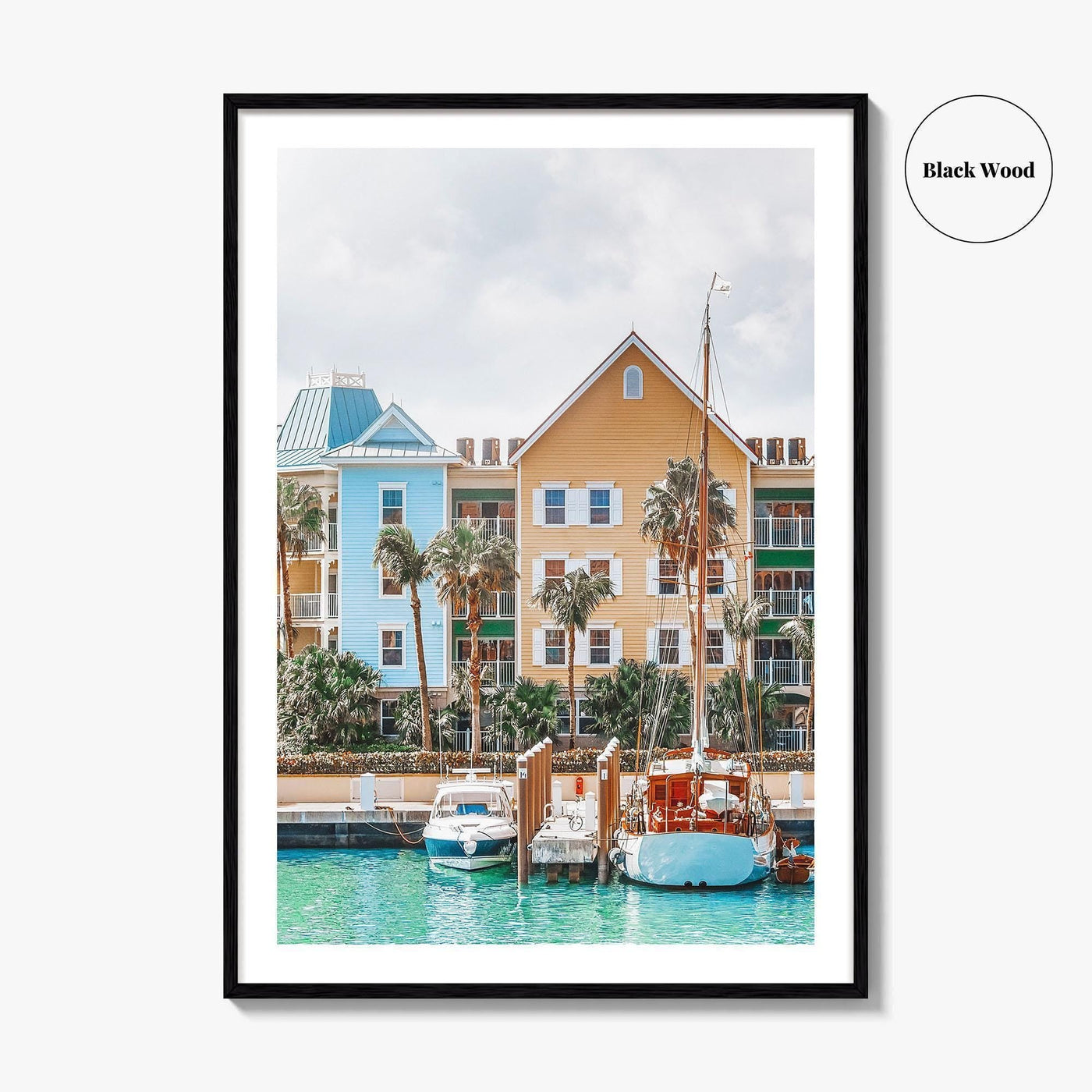 Nassau Bahamas Fine Art Photo Print, Coastline Homes, Wall Poster, New Providence