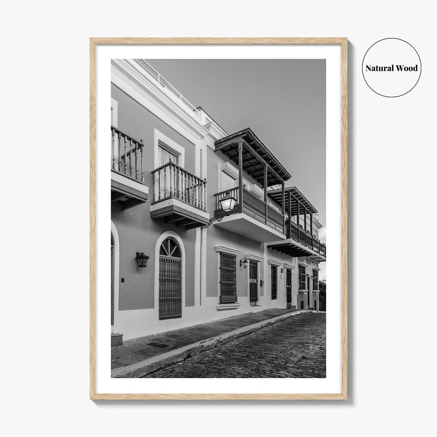 Old San Juan Black and White Fine Art Photo Print, Puerto Rico