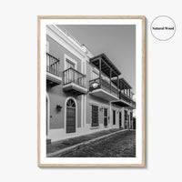 Old San Juan Black and White Fine Art Photo Print, Puerto Rico