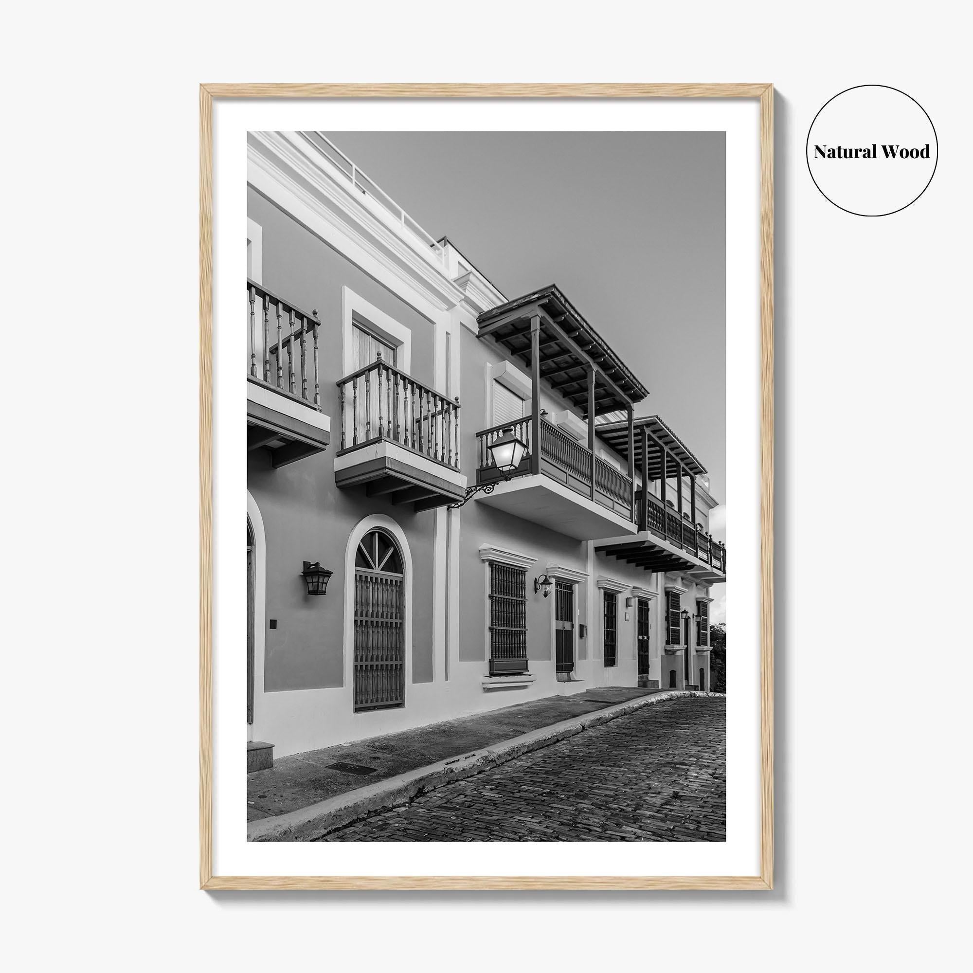 Old San Juan Black and White Fine Art Photo Print, Puerto Rico