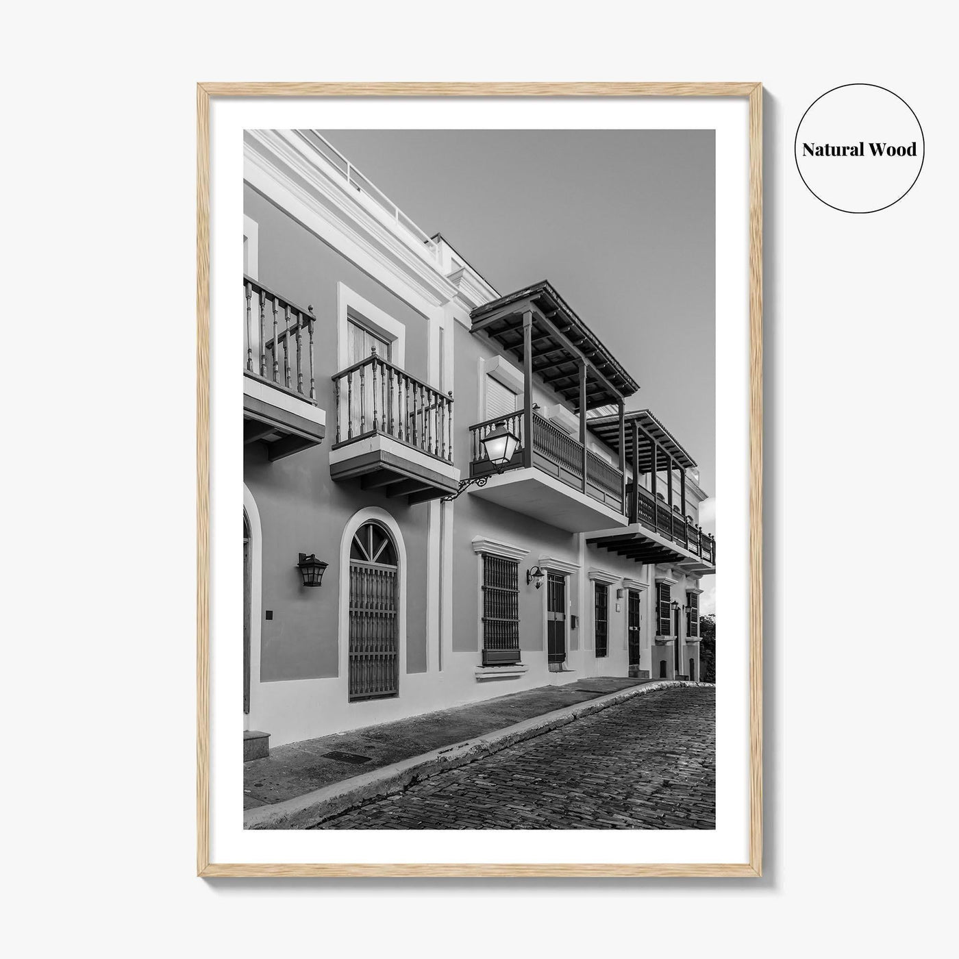 Old San Juan Black and White Fine Art Photo Print, Puerto Rico
