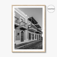 Old San Juan Black and White Fine Art Photo Print, Puerto Rico