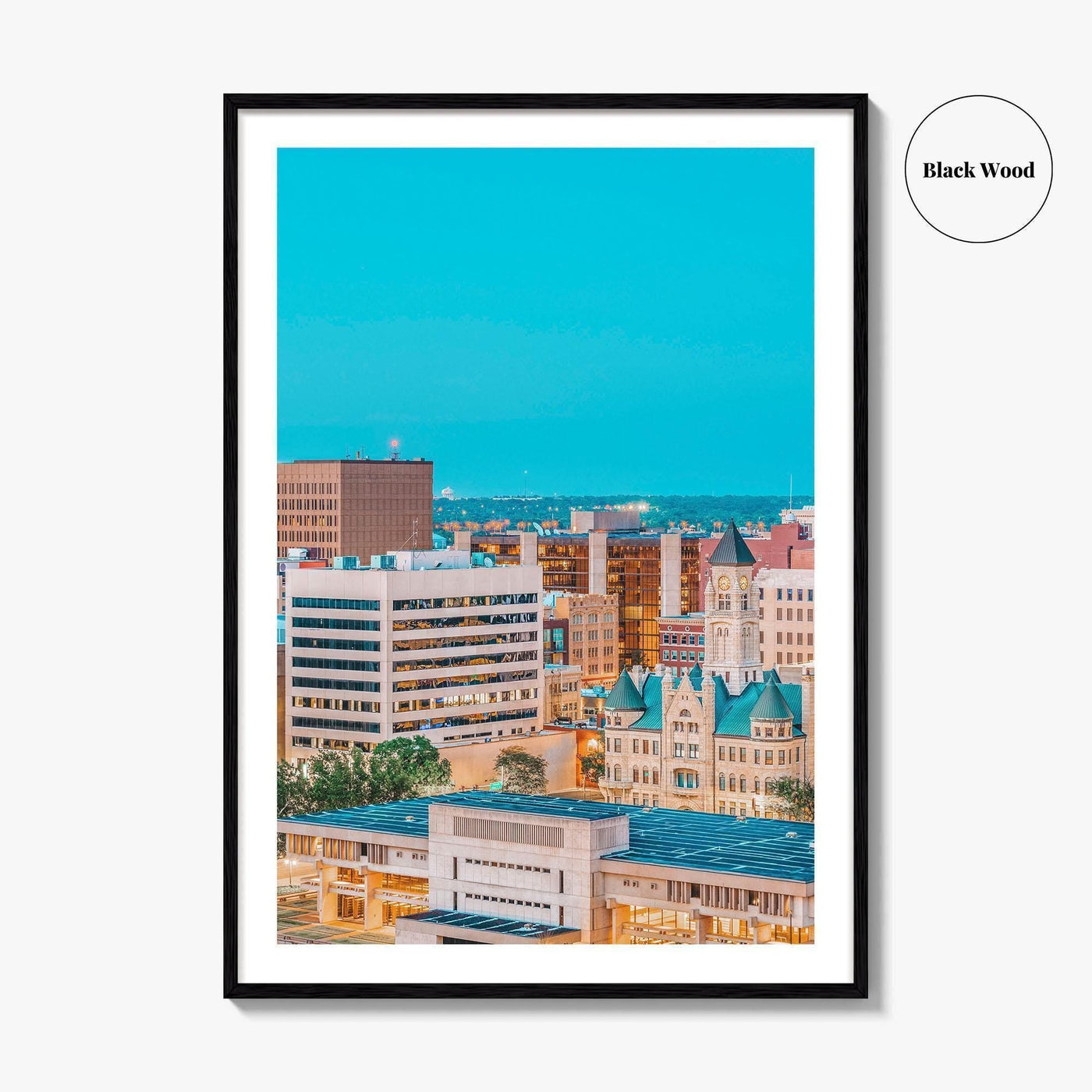 Wichita Skyline Fine Art Photo Print, Kansas Wall Poster, USA