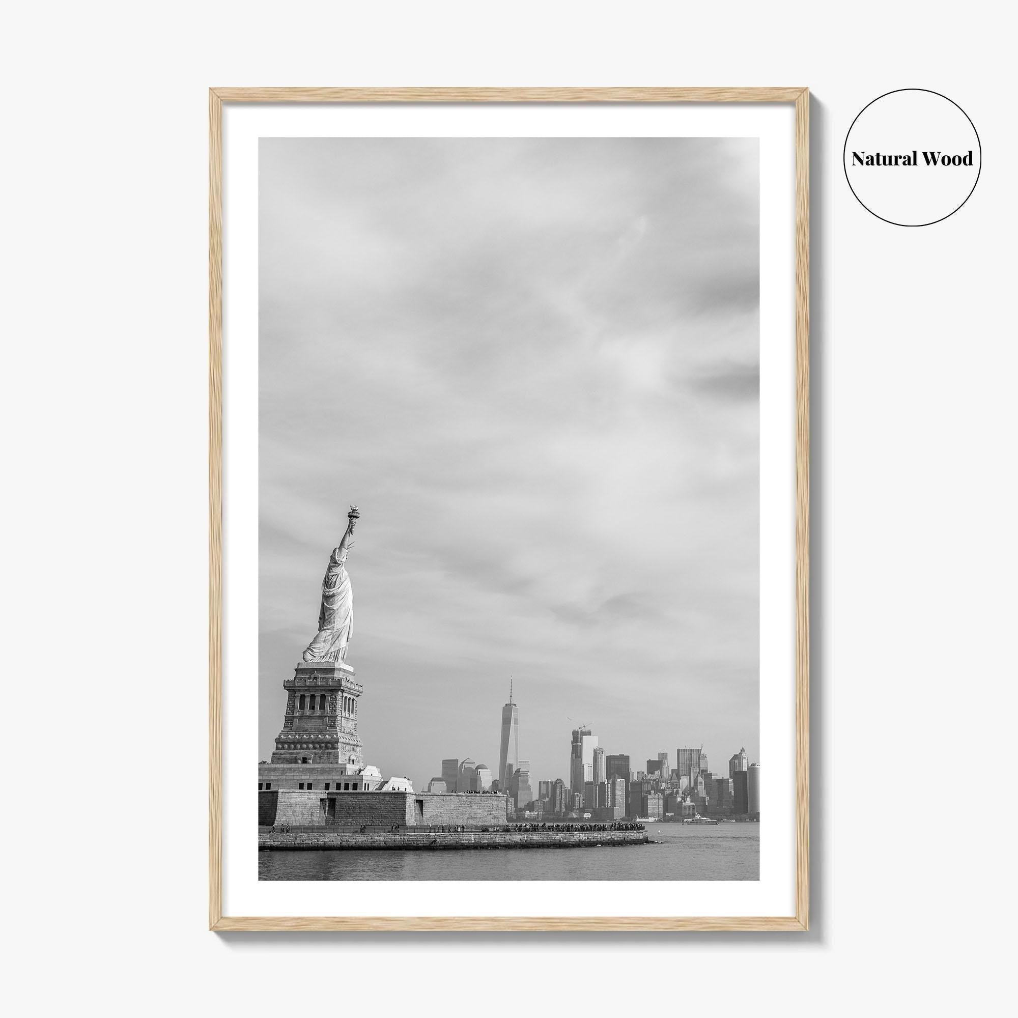 Statue of Liberty Black and White Fine Art Photo Print, New York Poster