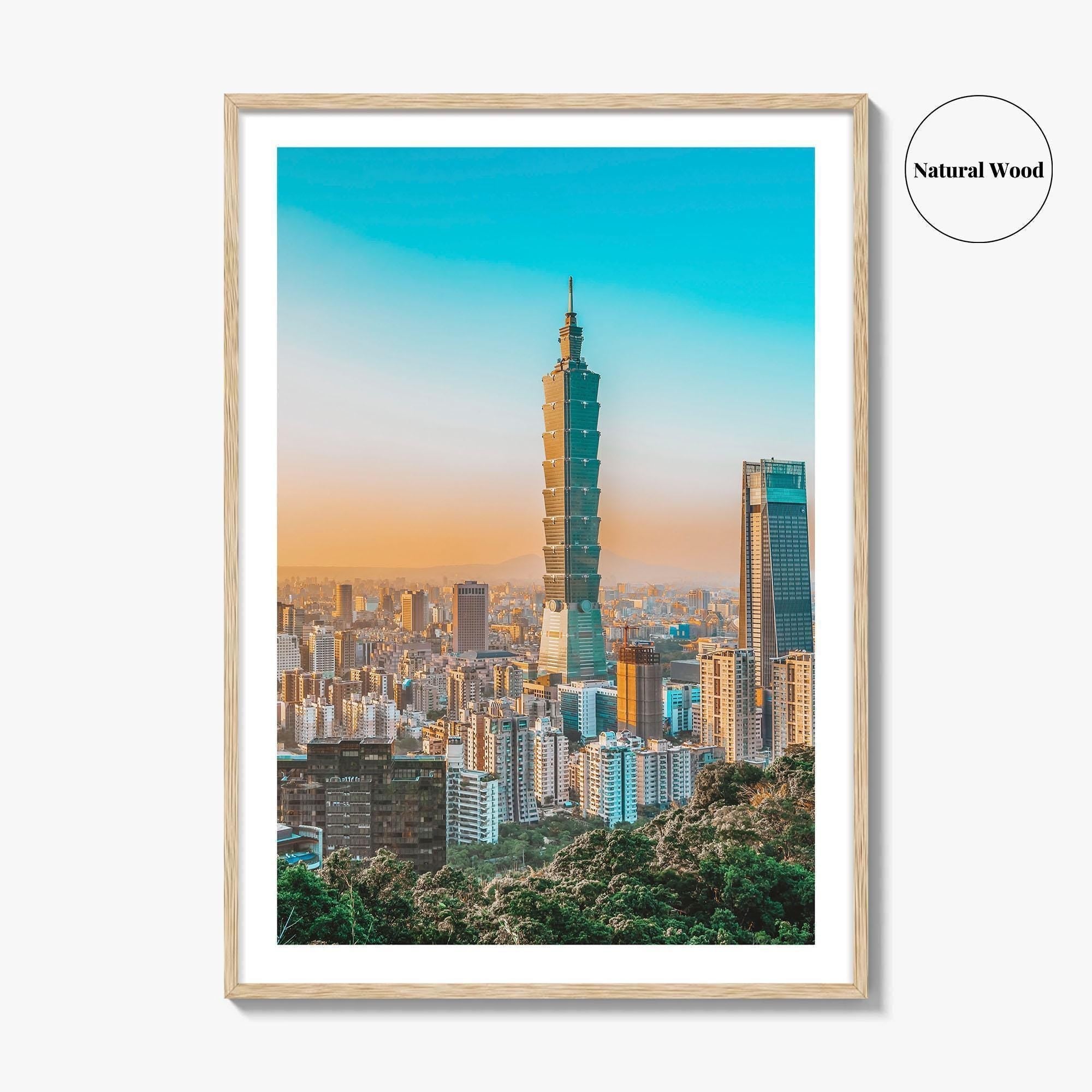 Taipei Skyline Fine Art Photo Print, Taiwan Wall Decor Poster, Taipei 101